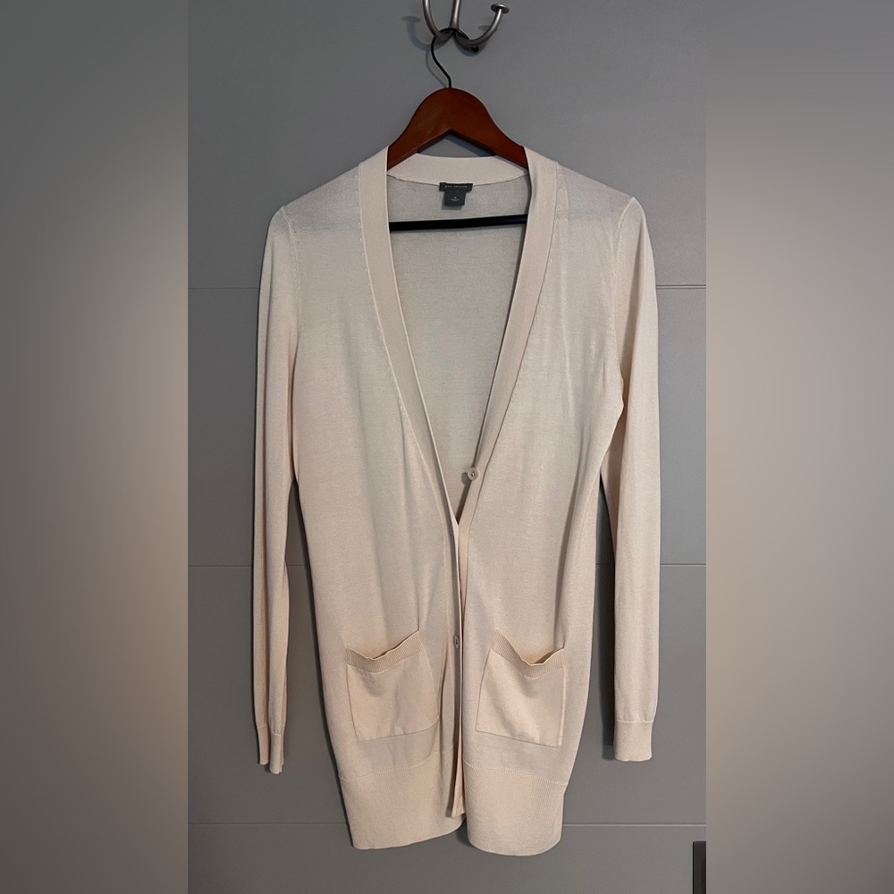 Cream Button Down Cardigan